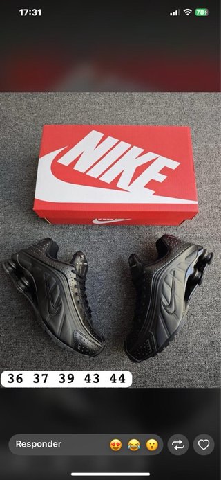 Zapatillas Nike Shox R4 Negras Talla 43