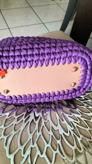 Pochette fatta a mano viola