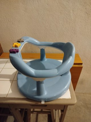 Asiento de baño para bebé azul