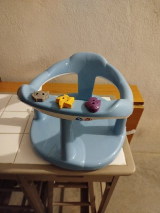 Asiento de baño para bebé azul