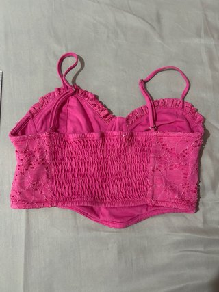 Top rosa encaje talla S Stradivarius casi nuevo