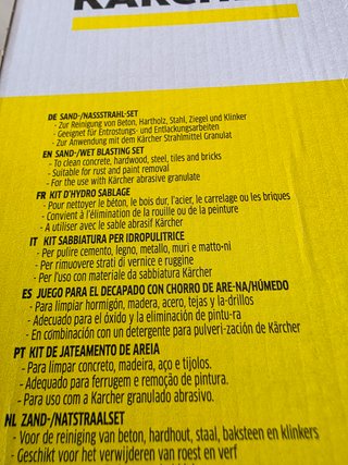 Karcher Juego Decapado Chorro Arena