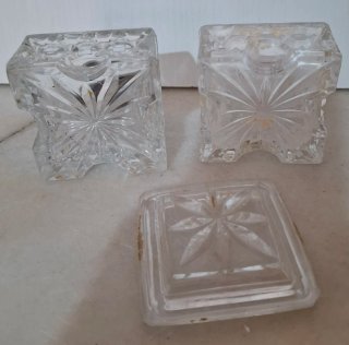 Set toilette antico in vetro