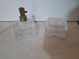 Set toilette antico in vetro