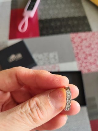 Pendientes aro circonitas plateados