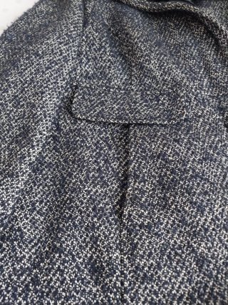 Abrigo 3/4 azul marino con lana