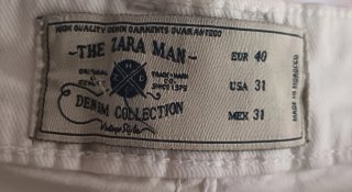 Vaqueros ZARA MAN blanco T40 (equivale a S)