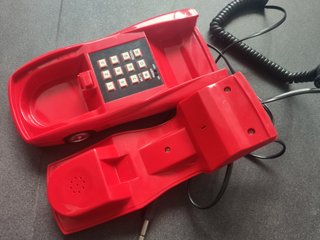 Telefone Ferrari Testarossa Microfone Vermelho