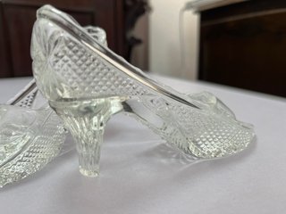 Par de Zapatos de Vidrio Vintage