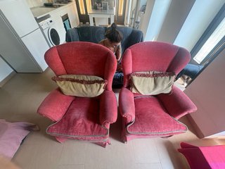 2 Sillones/Butacas Diseño Rosa