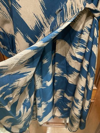 Vestido SHEIN azul y marrón talla M