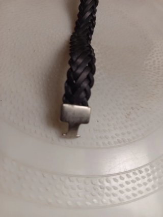 Pulsera Cuero Trenzado con cierre en plata
