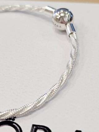 Pulsera Pandora Cadena Trenzada 19cm + Caja
