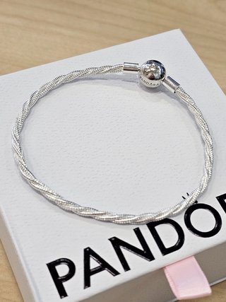 Pulsera Pandora Cadena Trenzada 19cm + Caja