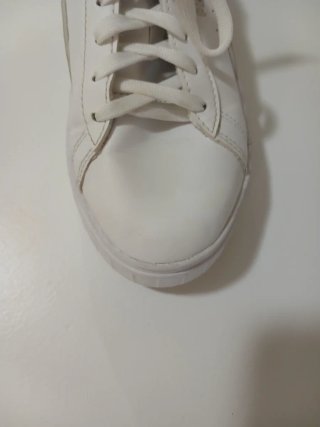 Zapatillas Puma Niña Talla 35 Blancas y Plateadas