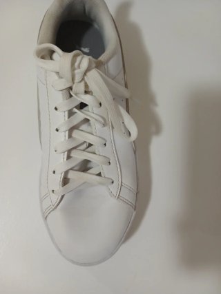 Zapatillas Puma Niña Talla 35 Blancas y Plateadas