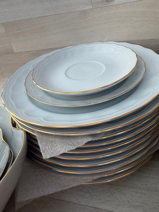 Vajilla Porcelana Bidasoa Oro Blanco