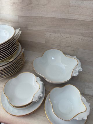 Vajilla Porcelana Bidasoa Oro Blanco