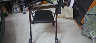 Carrello deambulatore con seduta