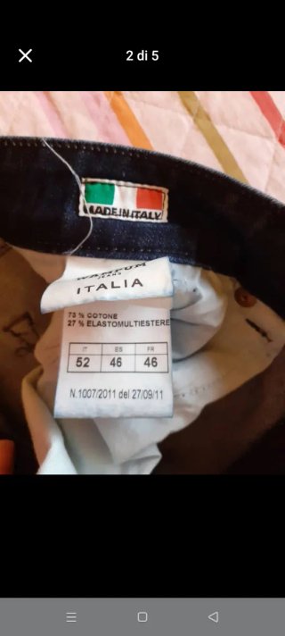 Jeans uomo slim fit tg.52 blu