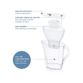 BRITA Marella jarra filtradora agua 2.4L digital