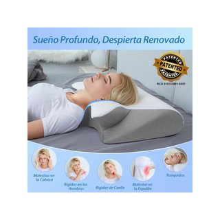 HOMCA Almohada cervical 2 en 1 60x40cm