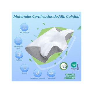 HOMCA Almohada cervical 2 en 1 60x40cm