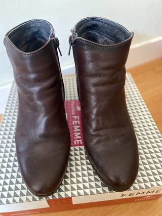 Botines Fluchos Marrones Piel Talla 38