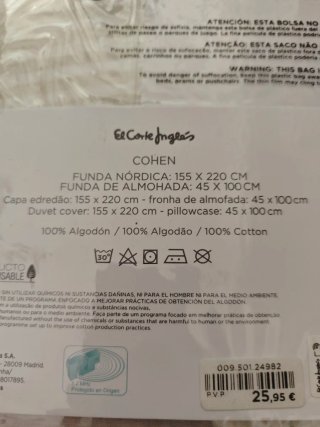 Funda Nórdica Cama 90cm Beige y Gris