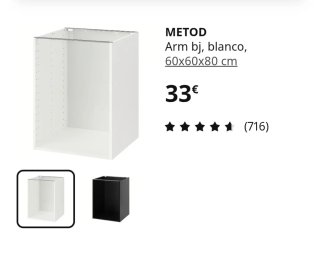 Mueble METOD Blanco 60x60x80 cm
