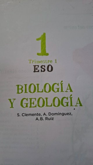 Libros de Biología y geología 1°Eso