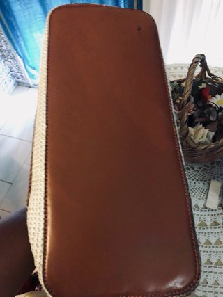 Bolso de rafia a rayas