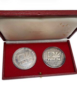 Plata Pura Medallas Mundial 1974 FIFA