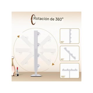 Espejo tocador Hollywood 9 LED táctil