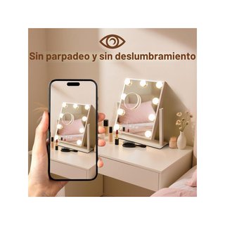 Espejo tocador Hollywood 9 LED táctil