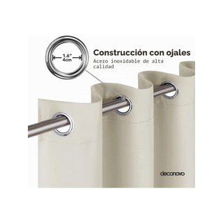 Deconovo cortinas opacas térmicas 140x220 beige