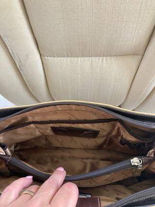 Bolso de piel Petusco estampado ecuestre vintage