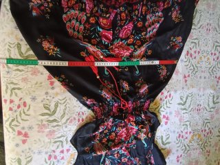 Vestido Boho Chic Estampado Pavo Real Talla M