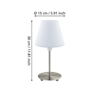 EGLO lámpara de mesa Damasco metal
