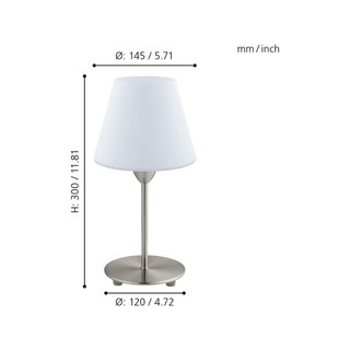 EGLO lámpara de mesa Damasco metal