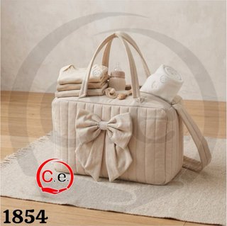 Borsa mamma con zip e fiocco