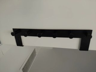 Perchero de puerta metálico negro