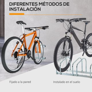 Soporte Bicicletas Acero 4 Unidades