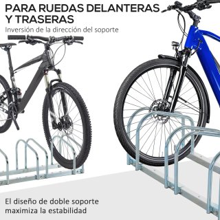 Soporte Bicicletas Acero 4 Unidades