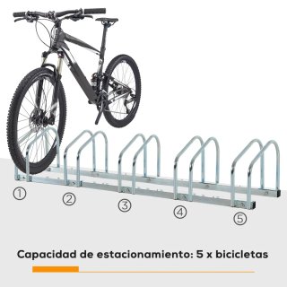 Soporte Bicicletas Acero 4 Unidades