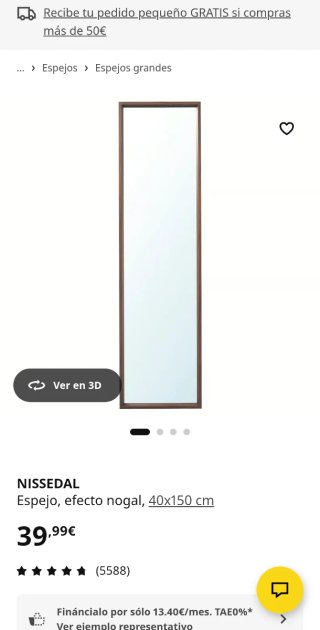 Espejo de Pared Ikea Madera