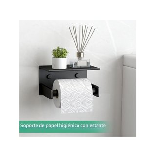 YUMORE portarrollos papel con estante acero