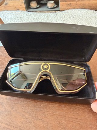 Occhiali da sole Versace marrone e dorato