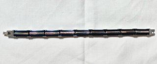 Braccialetto Uomo in Acciaio INOX e Caucciù Nero