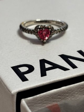 Pandora Pulsera y Anillo Corazón Rojo